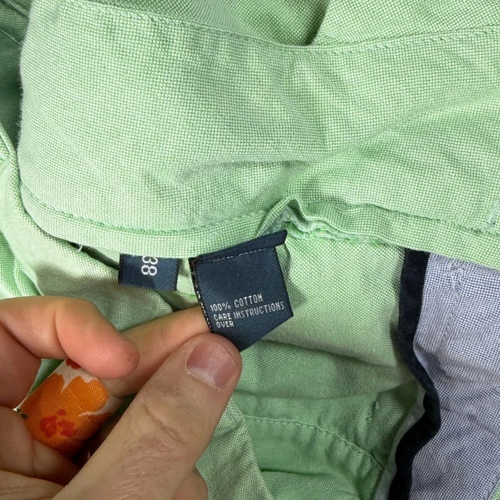 Polo Ralph Lauren 38W 100% Cotton Mint Green Flat Front Shorts